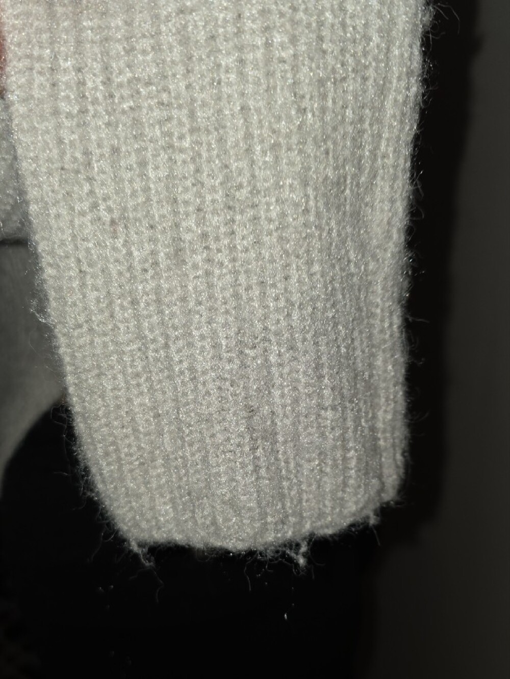 Zara Light Gray Ribbed Crewneck Sweater - Picture 4 of 8